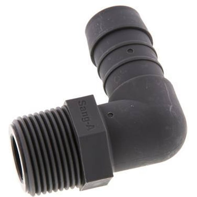 19 mm & R3/4'' PA 6 L-Slangpilaar Met Buitendraad [2 Stuks]