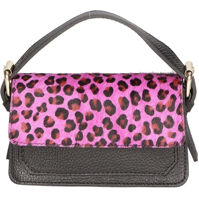 Faina Handtas Dames Cheetah Fuchsia