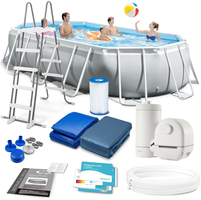 Intex 26796 Serie - Rechthoekige Framezwembad - 503x274x122cm - 12-in-1 Set
