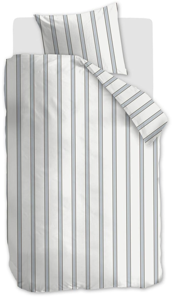 Vtwonen Fun Stripe dekbedovertrek - Eenpersoons - 140 x 220 cm - Blauw