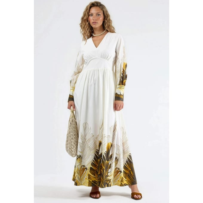 Tropisch Bloemenprint Maxi Jurk