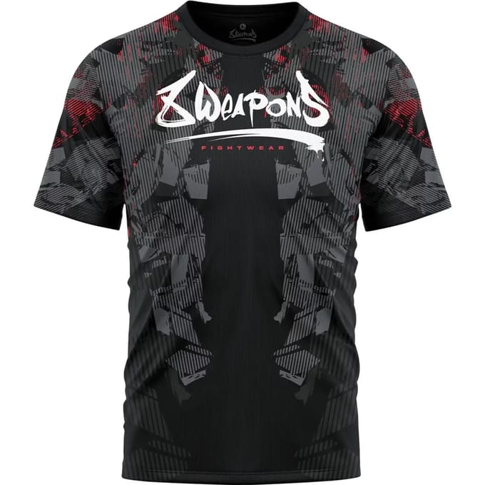 8 WEAPONS Functional Dry-Fit T-Shirt Hit 2.0 Zwart Rood - M