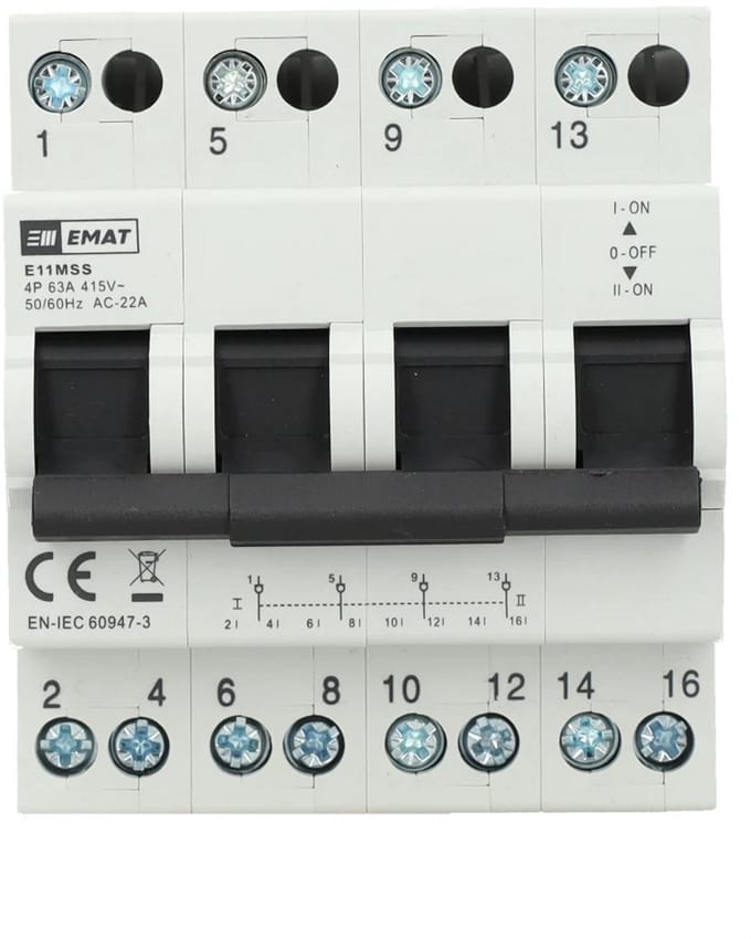 EMAT omschakelaar 4-polig 63A (85005024)