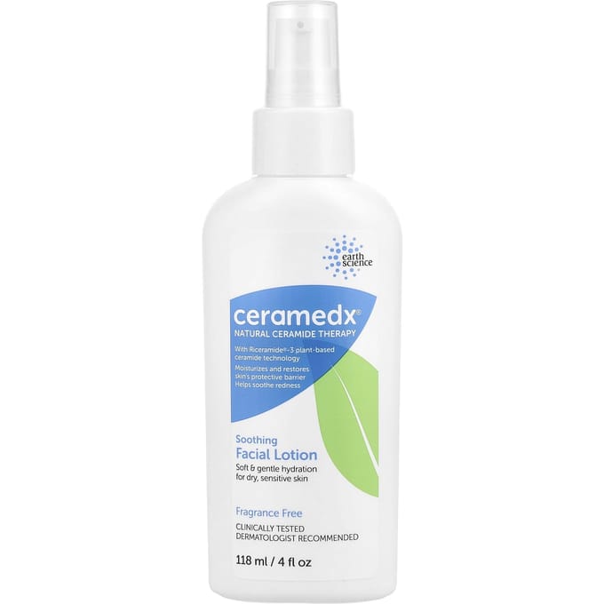 Ceramedx, Lotion Visage Apaisante, Sans Parfum, 4 fl oz (118ml) white
