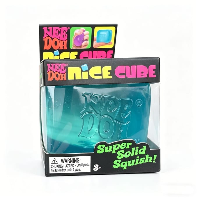 NeeDoh x Dr Pepper Nice Cube Squishy Speelgoed, Stressverlichtende Knijp Fidget Cube, Sensorisch Angstverlichtend Speelgoed voor Kinderen & Volwassenen gray