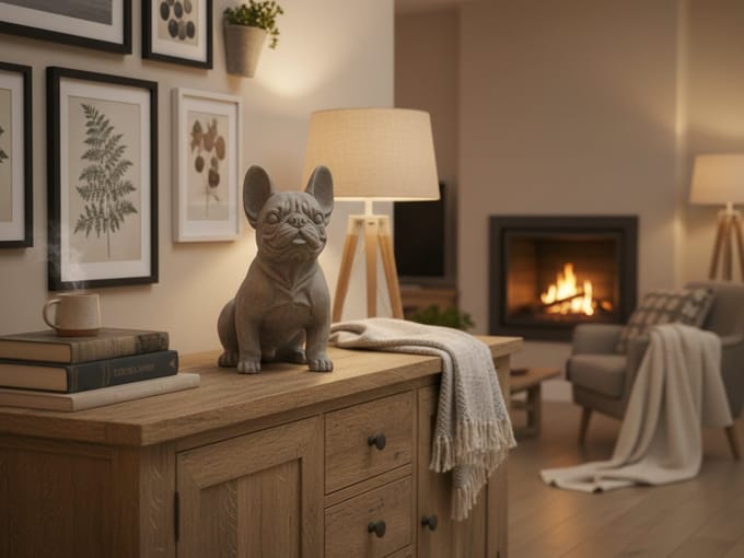 Decoratief Beeld Bulldog - Bruin - 40 x 23 x 43 cm