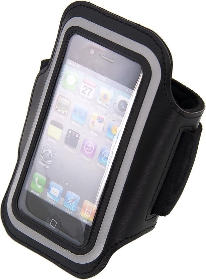 iPhone 5C Sport Armband hoesje Zwart Pearlycase