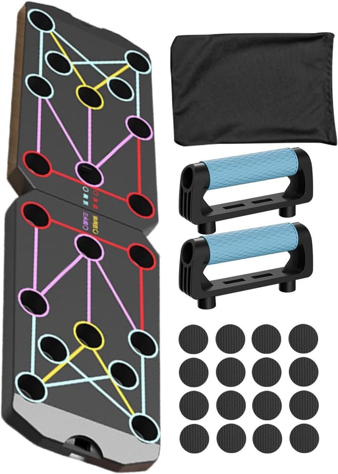 Push-up Bord - Fitness Board - Full Body Training - Opvouwbaar Multifunctioneel - 16 x 62 cm