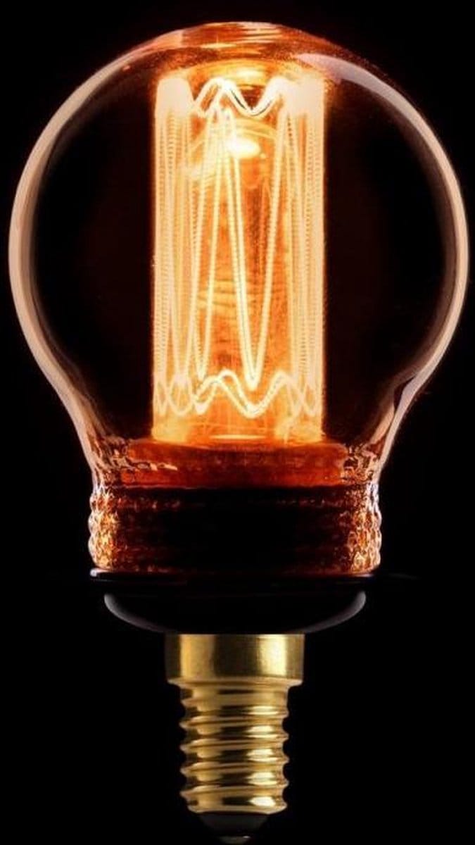 ETH Led kooldraad kogel E14 2.3w/9w 1800k goud dimbaar 65L