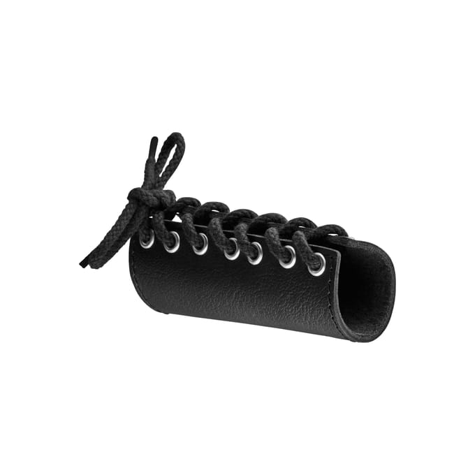Rimba - Lederen Penis Sleeve - Met Veter - Zwart