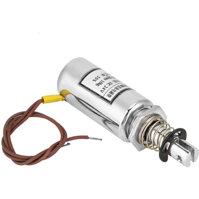 DC Solenoïde Elektromagneet Push Pull Type Cilindrisch voor Industriële Automatisering MQ8 Z12B 9.8N 24VDC