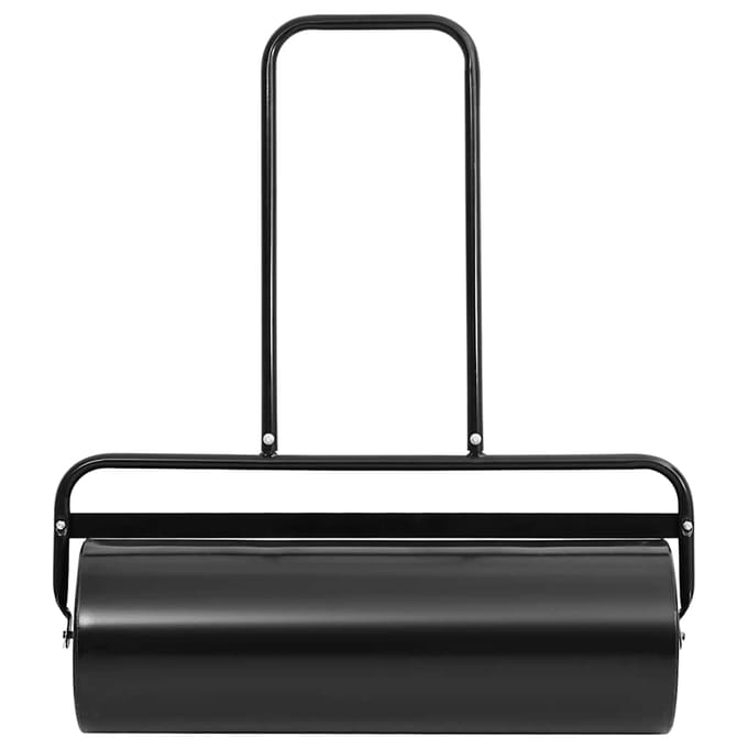Tuin gazonroller met duwstang Zwart 63 L IJzer en Staal
