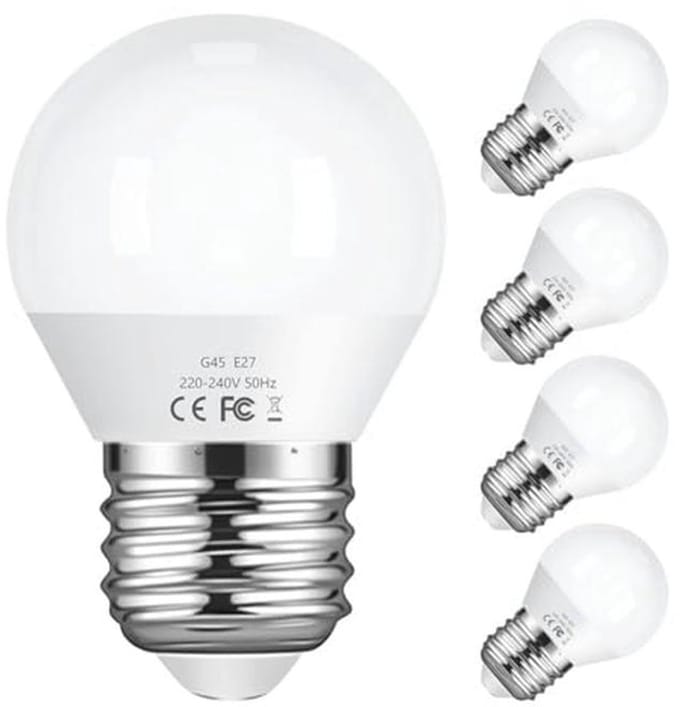 5 Stuks E27 LED Lamp G45 - 6W Vervangt 60W Gloeilampen, 580 Lumen, 6500K Koud Wit