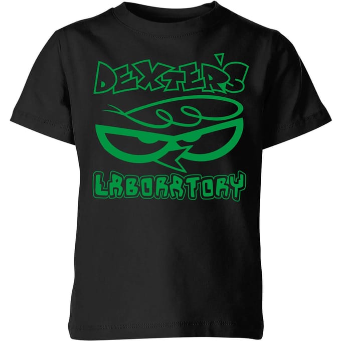 Dexters Lab Logo Kids' T-Shirt - Black - 122/128 (7-8 jaar)