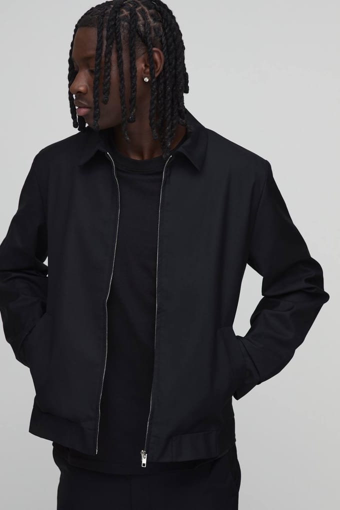 Getailleerd Regular Fit Jasje Met Ritskraag Uit Co-ord Set | Black | Size Medium