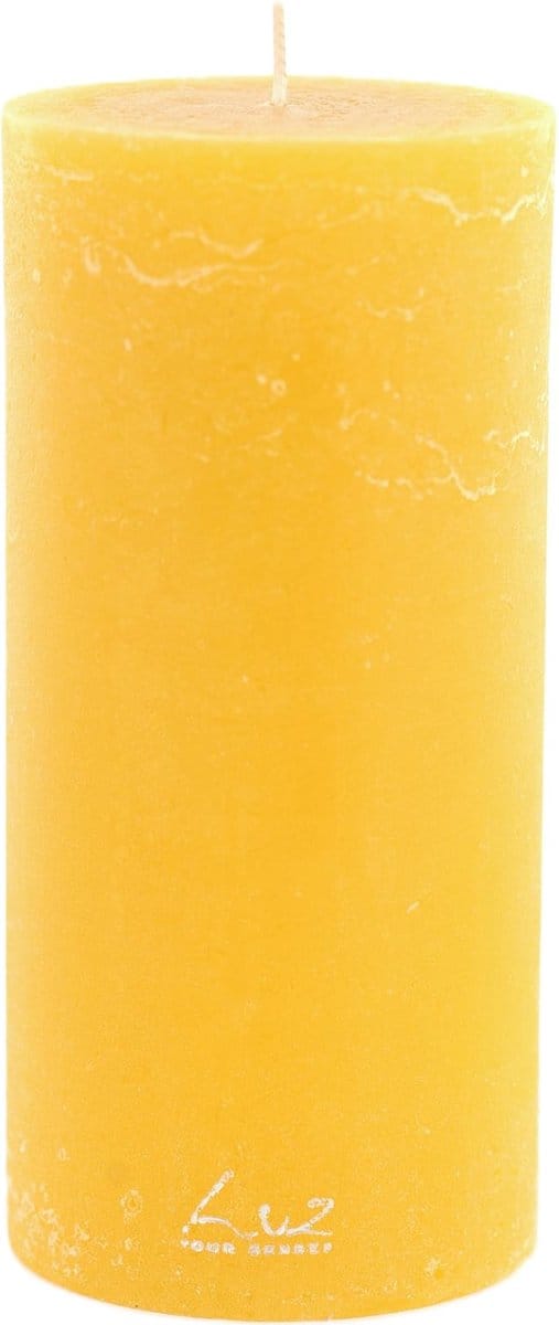 Rasteli Luz Your Kaars Cilinder Geel-Oker Geel D 9 cm H 19 cm