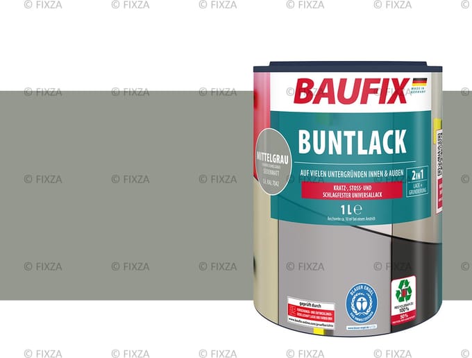 BAUFIX Multi- Lakverf middelgrijs 1 Liter