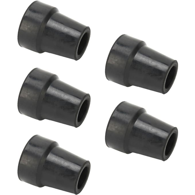 5 stuks Krukdop Professionele Rubber Vervanging Wandelstok Stok Tip Accessoire Zwart 0,7 Inch gray
