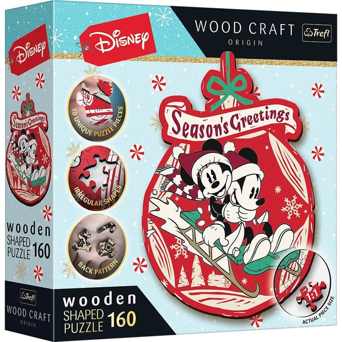 Trefl houten puzzel - Disney Mickey Mouse kerst 160 stukjes FSC.