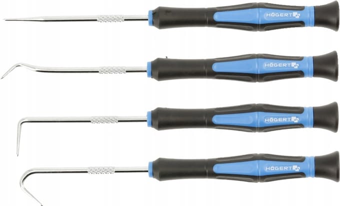 Hoegert Technik Haken Set - 4 stuks, Professioneel
