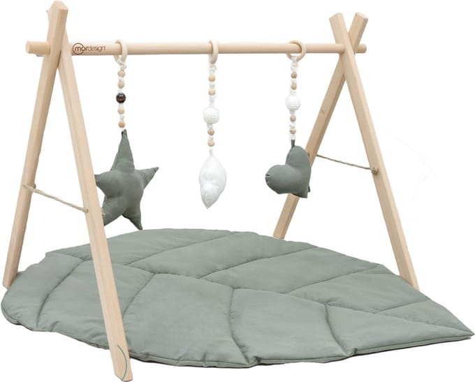 MorDesign Leaf Speelkleed - Groen - Babygym - 70bx60h cm