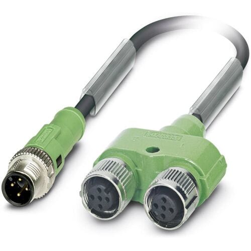 Phoenix Contact 1436217 Sensor/actuator connector, geassembleerd M12 Aantal polen (sensoren): 4 Adapter, Y-vorm 0.60 m 1 stuk(s)