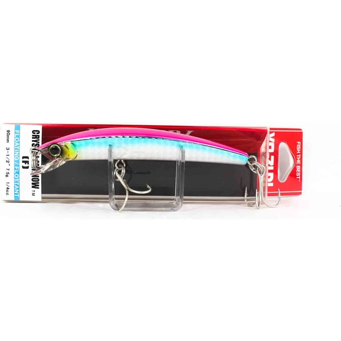 Yo Zuri Crystal Minnow 90 mm drijvend kunstaas R1123-HPK (9852) black