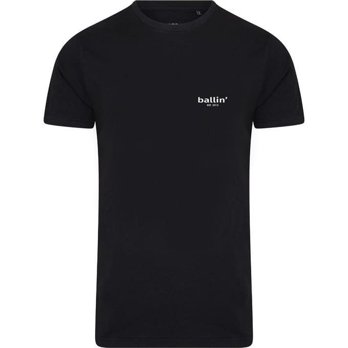Ballin Est. 2013 - Heren Tee SS Small Logo Shirt - Zwart - Maat M