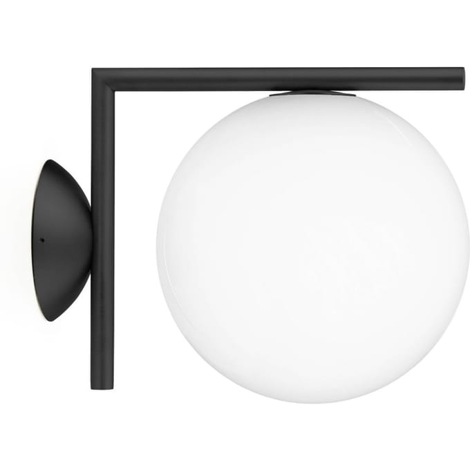 Flos IC Outdoor wandlamp - zwart - 20 cm