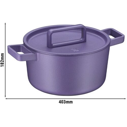 WMF FLAVOUR - kookpot - Ø 240mm - Gietijzer - 5.2 liter - incl. deksel - Paars