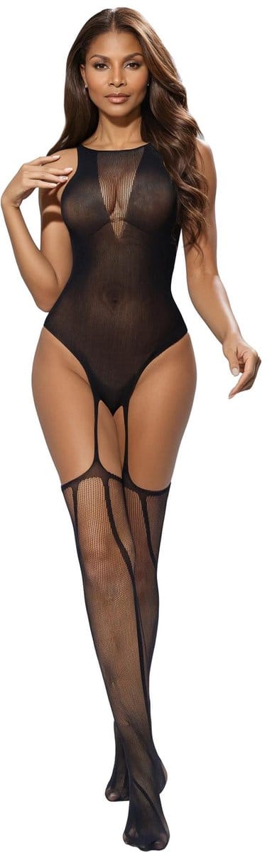 Bodystocking 2040 black – One size S t/m L - Elegantie en Intrige