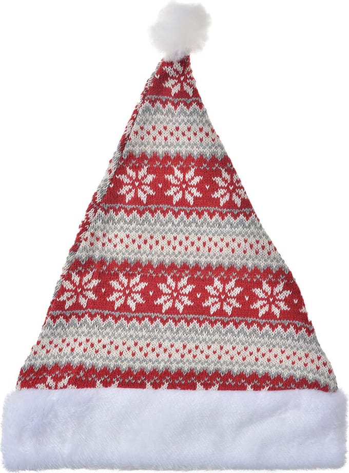 Clayre & Eef Kerstdecoratie Kerstmuts Ø 20x40 cm Rood Wit Synthetisch