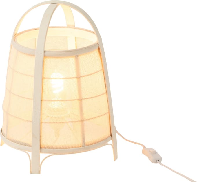 J-Line lamp Rya - katoen/bamboe - wit - small