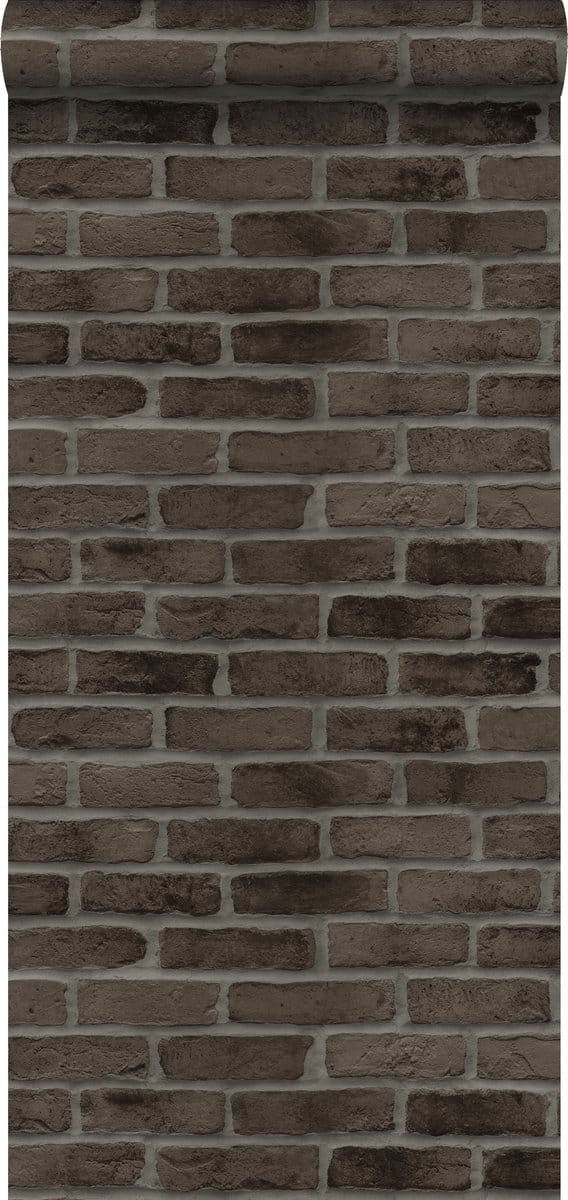 ESTAhome behang bakstenen donkerbruin - 53 cm x 10.05 m - 139167