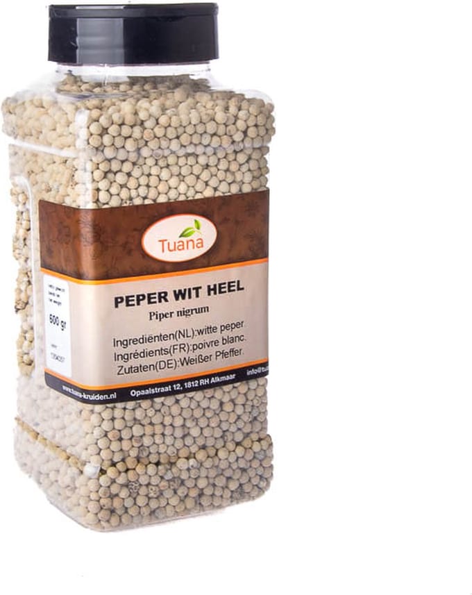 Tuana Kruiden - Peper Wit Heel - Strooibus 600 Gram - GP-P-0009