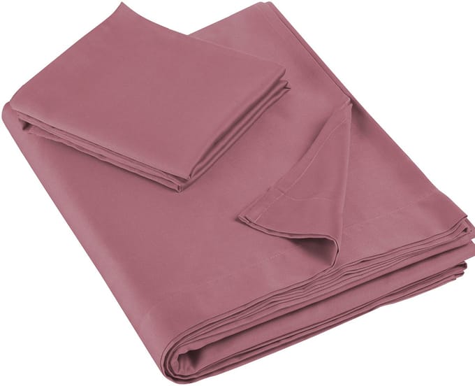 De Witte Lietaer Lakenset Olivia - Eenpersoons - 180 x 280 cm - Roze - Satijnkatoen