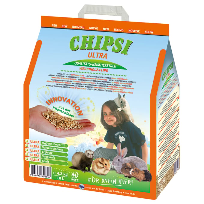 10Liter (4,5kg) Chipsi Ultra Huisdierstrooi