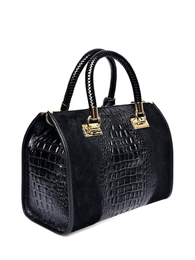 Isabella Rhea Zwart Rundleer Tas