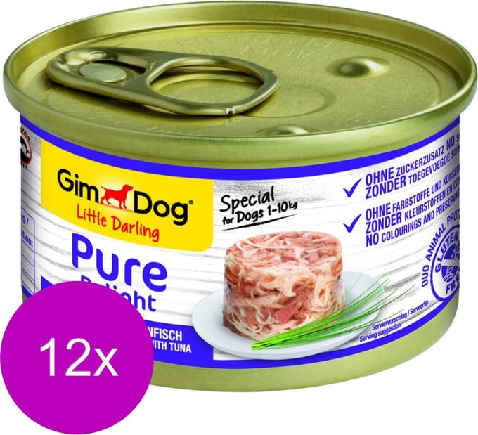 Gimdog little darling pure delight kip / tonijn - 12x85 gr