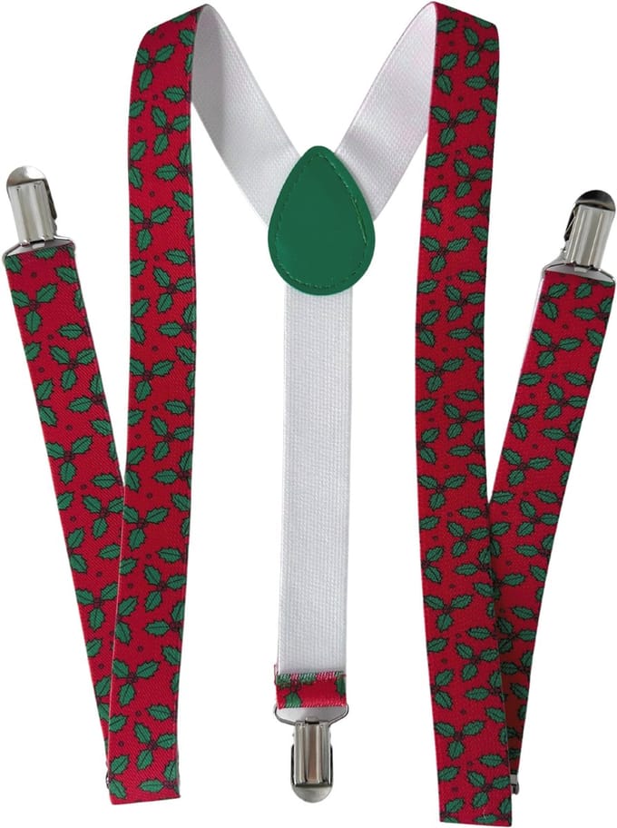 3BMT® Kerst Bretels Heren - Rood - Groen - Bretels voor je Kerstoutfit
