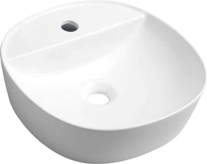 Sapho Lugano Keramische waskom, Ø40cm, wit