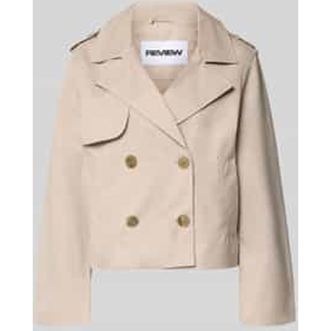 regular fit trenchcoat met omgeslagen kraag