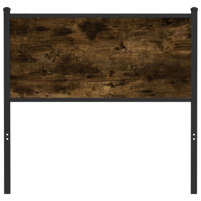 vidaXL - Vervangend - hoofdbord - 90 - cm - en - staal - gerookt - eikenkleurig