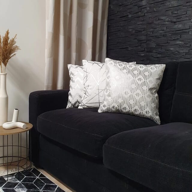 Gek op kussens! Sierkussen azra silver / white | 45 x 45 cm | katoen