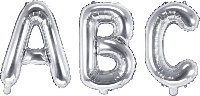 Vegaoo - Zilverkleurige aluminium letter ballon 32cm
