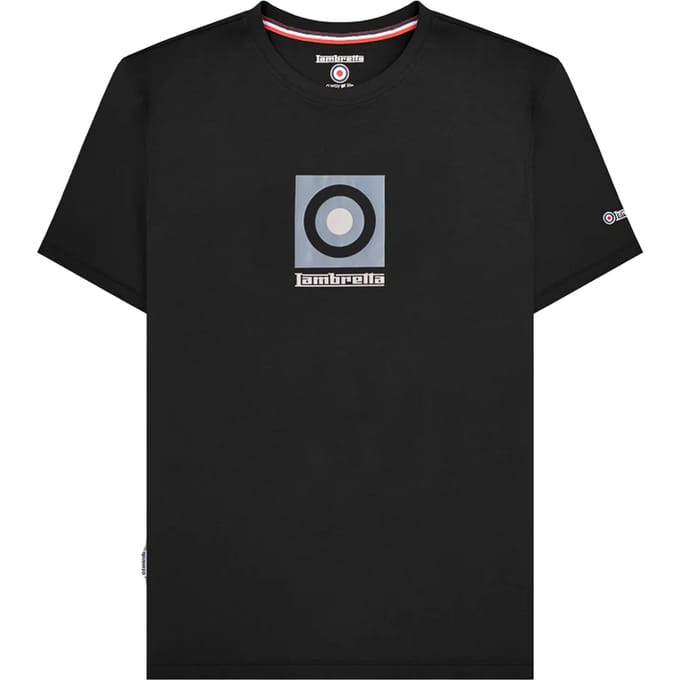 Lambretta Heren Box Logo T-shirt (Zwart)