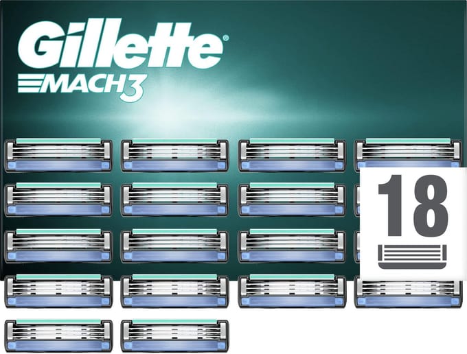Gillette Mach3 Scheermesjes Voor Mannen - 18 Navulmesjes