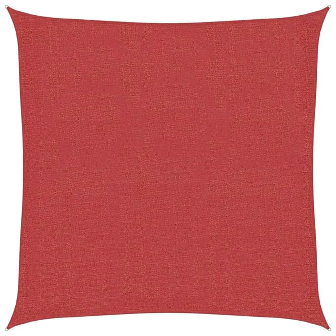 vidaXL - Zonnezeil - 160 - g/m² - 2,5x2,5 - m - HDPE - rood