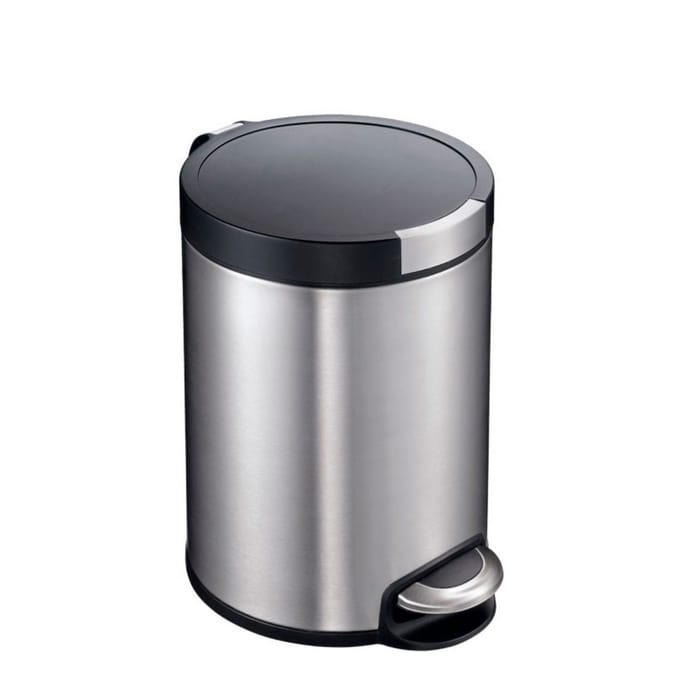 EKO - Artistic pedaalemmer 5 liter - Stainless steel Plastic - mat RVS - Prullenbak