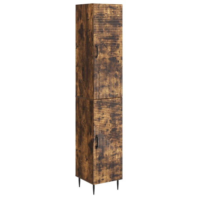 vidaXL Kastenset 2 st Gerookt eiken Bewerkt hout
